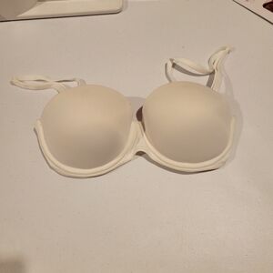 VS Pink White Bra 32D with removable straps